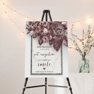 Modern Wedding No Assigned Seats Sit Anywhere Sign