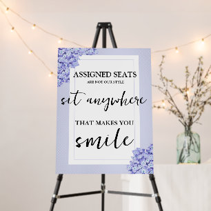 Modern Wedding No Assigned Seats Sit Anywhere Sign