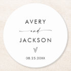 Modern Wedding Paper Coasters | Minimalist Wedding