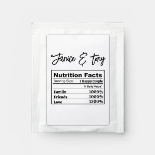 Modern Wedding Party Favor Bridal Shower Thank You Tea Bag Drink Mix