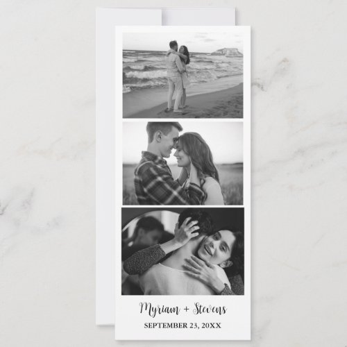 Modern Wedding Photo Booth Strip Frame  Save The Date