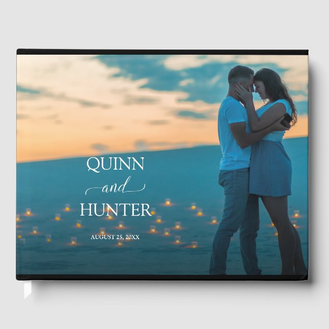 Modern Wedding Photo Guest Book (Front)