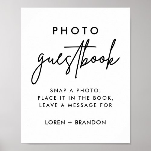 Modern Wedding Photo Guestbook Sign
