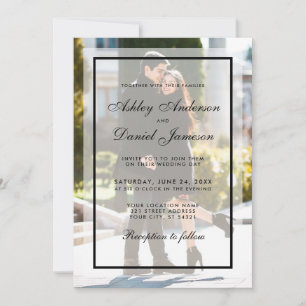 Modern Wedding Photo Invitation Overlay