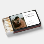 Modern wedding photo matchboxes