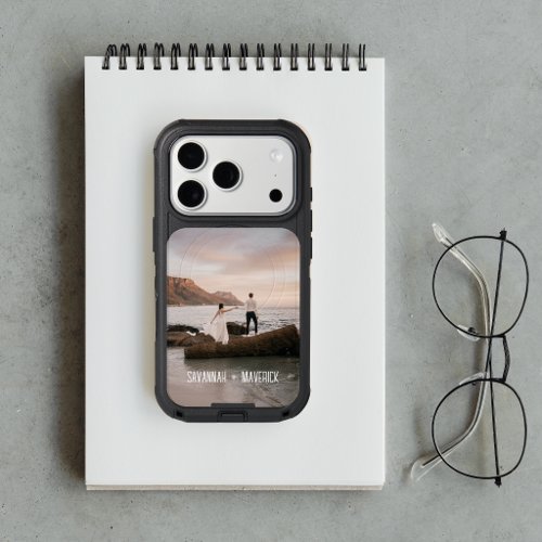 Modern Wedding Photo Name iPhone 17 Pro Case