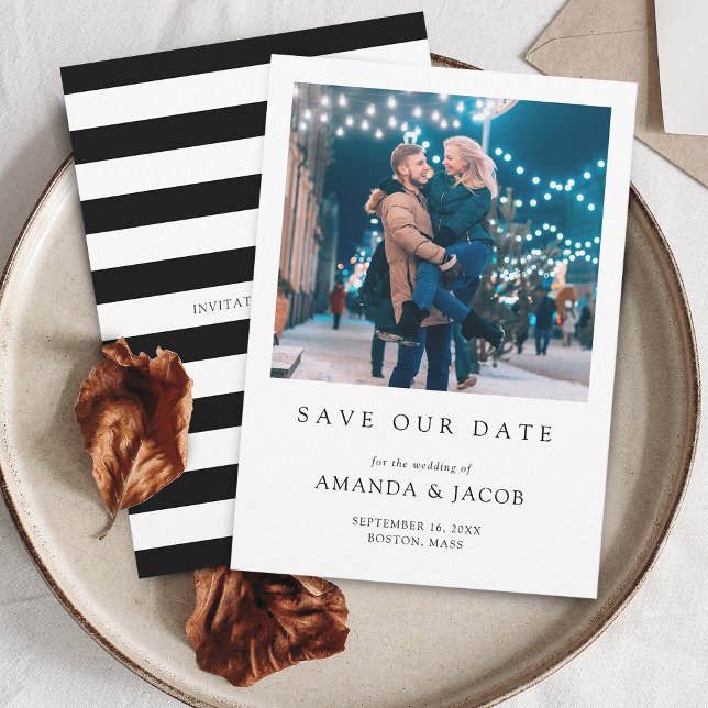 Modern Wedding Photo Save The Date (Modern Wedding Photo Save The Date)