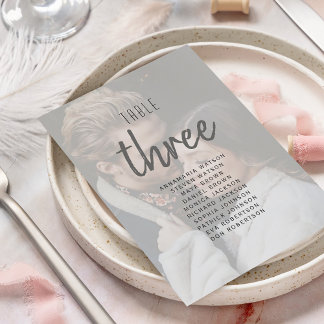 Modern Wedding Photo Seating Chart 