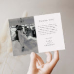 Modern Wedding Photo Thank You Card<br><div class="desc">Minimalist and modern wedding thank you card. For more advanced customization of this design,  e.g. changing layout,  font or text size please click the "CUSTOMIZE" button above. Please contact me for any questions!</div>