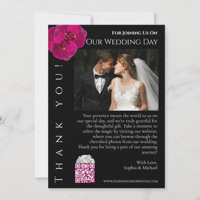 Modern Wedding Photo-Thank You- Invitation (Front)