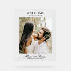 Modern Wedding Photo Welcome Clear