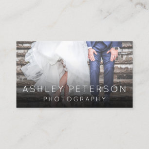 Modern wedding photography minimal typography business card