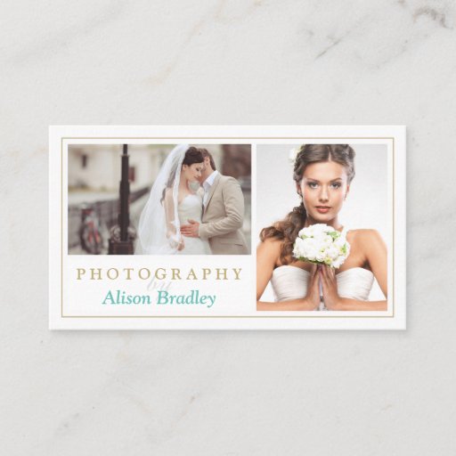 Customizable Modern Wedding Photography Studio Elegant Stylish Business Card