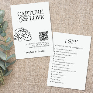 Modern Wedding Photos Capture The Love QR Code En Enclosure Card