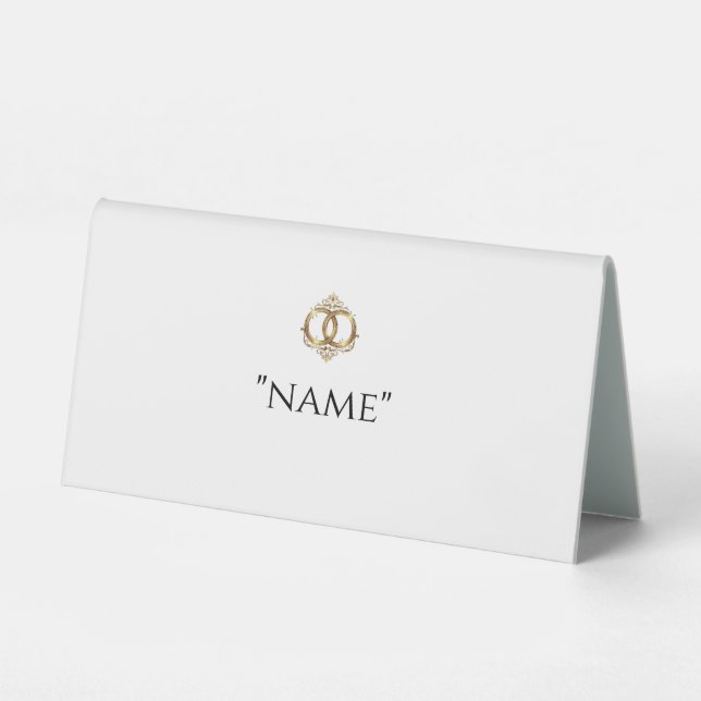 Modern Wedding Place Cards Table Tent (Front)