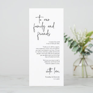 Modern Wedding Place Setting Dinner Thank You Card