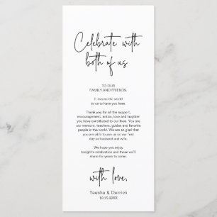 Modern Wedding Place Setting Dinner Thank You Card