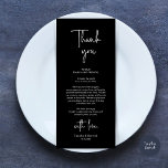Modern Wedding Place Setting Dinner Thank You Card<br><div class="desc">Share the love and show your appreciation to your guests, when they sit down at their seat and read this personalised charming thank you place card. It's a wonderful way to kick off your special day celebration! This card is sure to set the tone for an unforgettable event. The thank...</div>