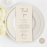 Modern Wedding Place Setting Dinner Thank You Card<br><div class="desc">Share the love and show your appreciation to your guests, when they sit down at their seat and read this personalised charming thank you place card. It's a wonderful way to kick off your special day celebration! This card is sure to set the tone for an unforgettable event. The thank...</div>
