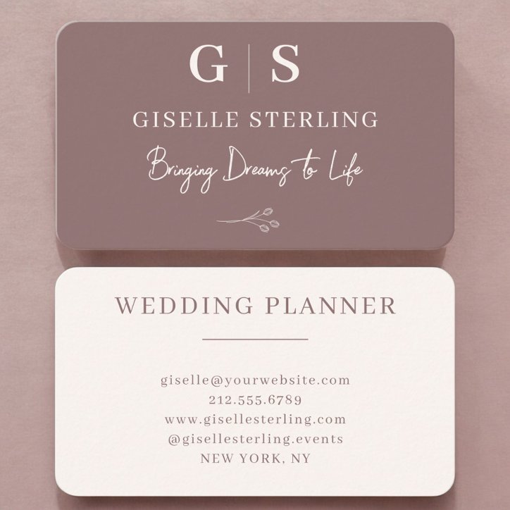Modern Wedding Planner Business Card