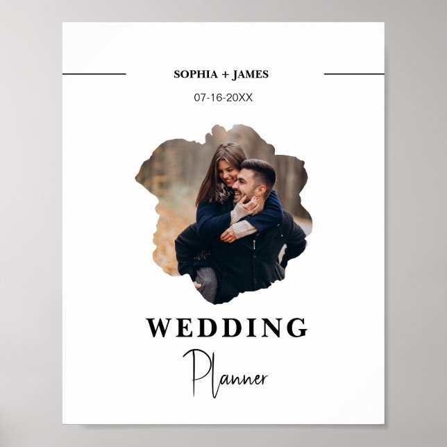 Modern Wedding Planner Itinerary Planning Book  Poster (Front)