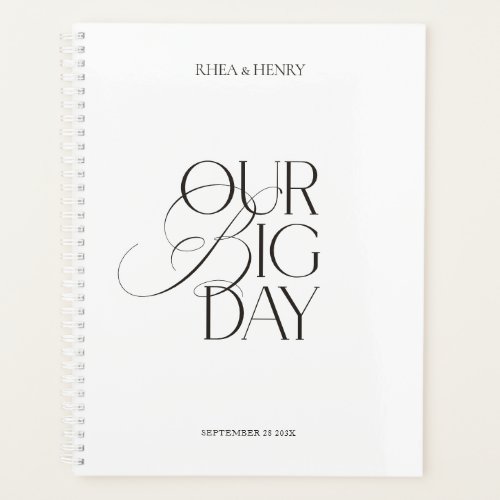 Modern Wedding Planner Notebook 