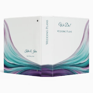 Modern Wedding Planner-Purple and Teal- 3 Ring Binder