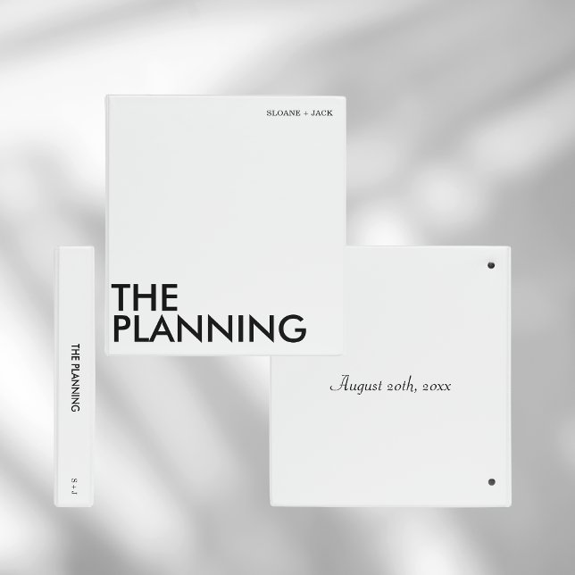 Modern Wedding Planning Binder | Black on White (Creator Uploaded)