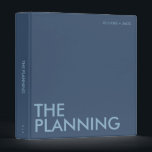 Modern Wedding Planning Binder | Dark Blue<br><div class="desc">This modern color block wedding planning binder is perfect for all you soon-to-be newlyweds 🥂 All text is 100% customizable, just click the personalize button. If you wish to remove any of the text fields, just leave them blank during personalization! Make sure to pair or mix & match with the...</div>