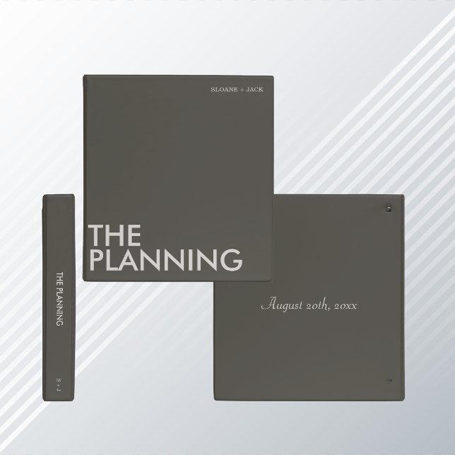 Modern Wedding Planning Binder | Dark Neutral (Creator Uploaded)