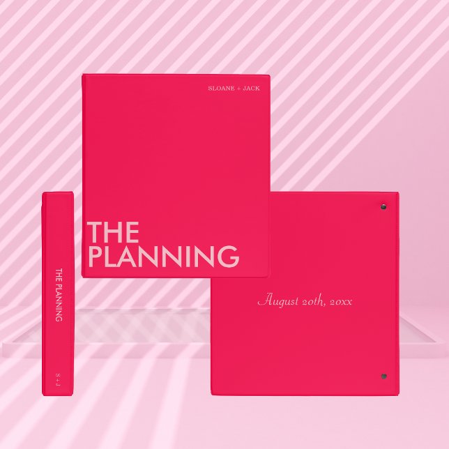 Modern Wedding Planning Binder | Dark Pink (Creator Uploaded)