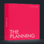 Modern Wedding Planning Binder | Dark Pink<br><div class="desc">This modern color block wedding planning binder is perfect for all you soon-to-be newlyweds 🥂 All text is 100% customizable, just click the personalize button. If you wish to remove any of the text fields, just leave them blank during personalization! Make sure to pair or mix & match with the...</div>