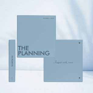 Modern Wedding Planning Binder   Light Blue