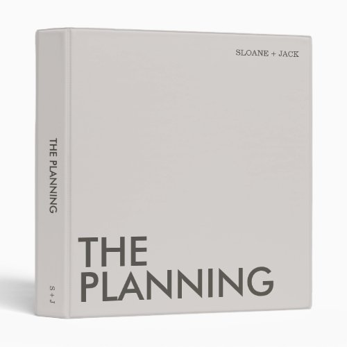 Modern Wedding Planning Binder  Light Neutral