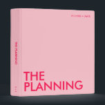 Modern Wedding Planning Binder | Light Pink<br><div class="desc">This modern color block wedding planning binder is perfect for all you soon-to-be newlyweds 🥂 All text is 100% customizable, just click the personalize button. If you wish to remove any of the text fields, just leave them blank during personalization! Make sure to pair or mix & match with the...</div>