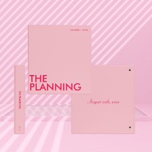 Modern Wedding Planning Binder Light Pink
