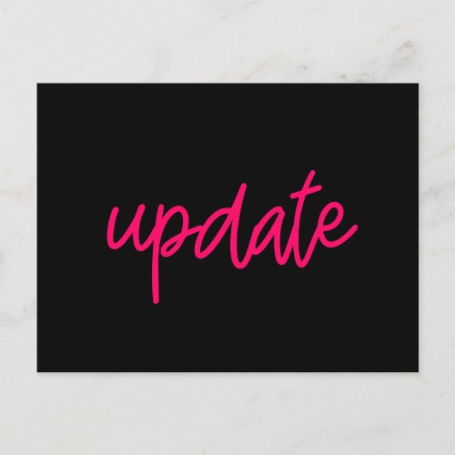 Modern Wedding plans update announcement Postcard