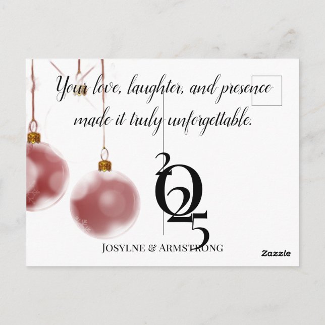 modern wedding postcard (Back)