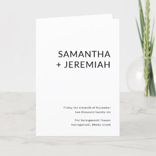 Modern Wedding  Program