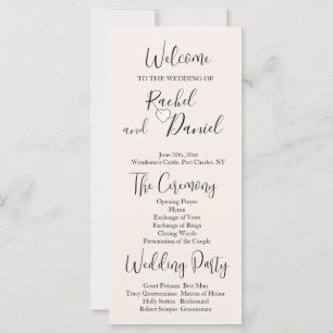 Modern Wedding Program