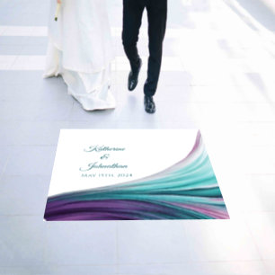 Modern Wedding-Purple and Teal- Floor Decals