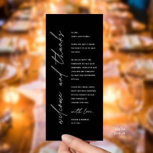 Modern Wedding Reception Dinner Thank You Card