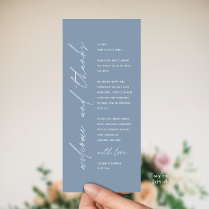 Modern Wedding Reception Dinner Thank You Card