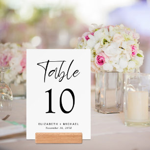 Modern Wedding Reception Table Number Holder