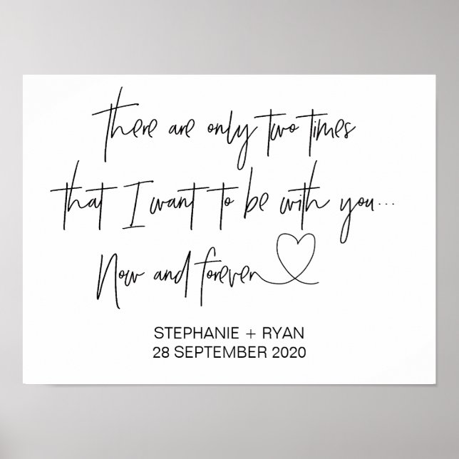 Modern Wedding Reception Welcome Sign (Front)