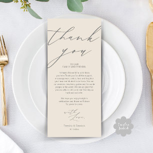 Modern Wedding Rehearsal Dinner Thank You Card