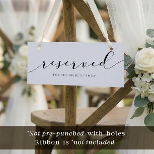 Modern Wedding Reserved Card Sign Calligraphy