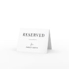 Modern Wedding Reserved Seat Folded Tent Card