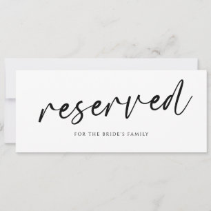 Modern Wedding Reserved Signs Handwriting Casual