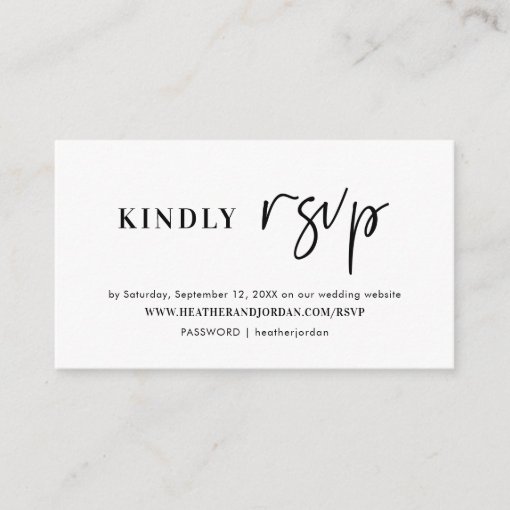 Modern Wedding Respond RSVP Enclosure Card | Zazzle